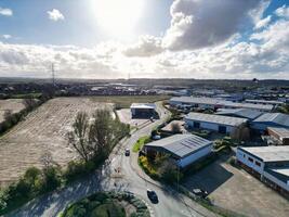 Aerial View of Central Leighton Buzzard Town of England Great Britain. March 29th, 2024 photo