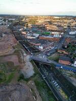 ciudad centrar edificios de Birmingham central ciudad de Inglaterra unido Reino durante puesta de sol. marzo 30, 2024 foto