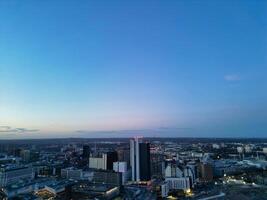 ciudad centrar edificios de Birmingham central ciudad de Inglaterra unido Reino durante puesta de sol. marzo 30, 2024 foto