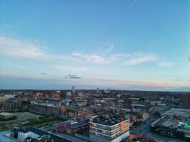 ciudad centrar edificios de Birmingham central ciudad de Inglaterra unido Reino durante puesta de sol. marzo 30, 2024 foto