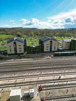 alto ángulo ver desde central ferrocarril estación de Oxford ciudad, Inglaterra Reino Unido. marzo 23, 2024 foto