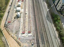 alto ángulo ver desde central ferrocarril estación de Oxford ciudad, Inglaterra Reino Unido. marzo 23, 2024 foto