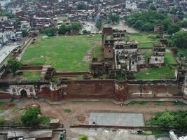 Residential area near historical building in Sheikhupura Pakistan on November 14, 2023 photo