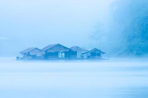 Houseboat on the river photo