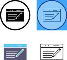 Unique Blogging Service Icon Design vector