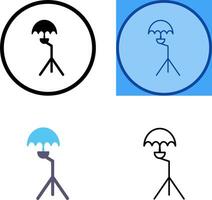 Unique Umbrella Stand Icon Design vector