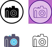 Unique DSLR Camera Icon Design vector