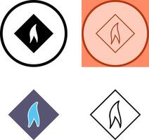 Flammable Material Icon vector