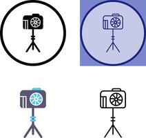 Unique Camera Stand Icon Design vector