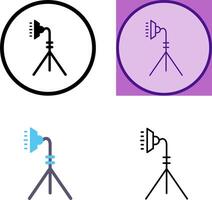 Unique Light Stand Icon Design vector