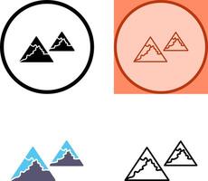 Unique Mountains Icon Design vector