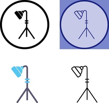 Unique Light Stand Icon Design