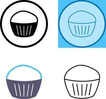 icono de muffin de chocolate vector