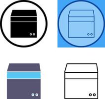 único caja icono diseño vector