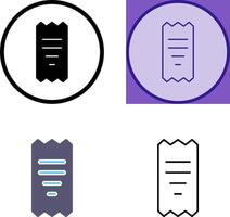 Unique Receipt Icon Design vector