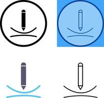 Draw Curve Icon vector