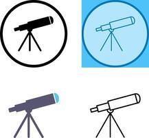 diseño de icono de telescopio vector