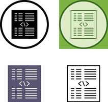 Piece of Code Icon Design vector