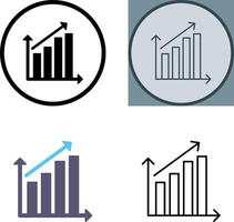 Rising Statistics Icon Design vector