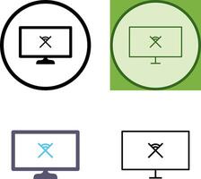 Unique Disconnected Network Icon Design vector