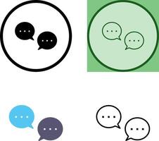 Unique Conversation Bubbles Icon Design vector