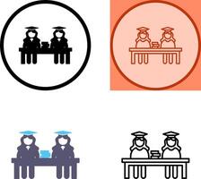 Unique Combined Study Icon Design vector