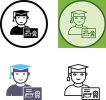 Unique Receiving Degree Icon Design vector