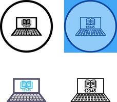 Unique Online Study Icon Design vector