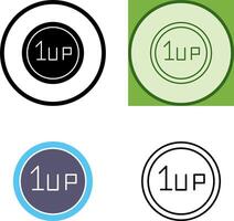 Unique 1UP Icon Design vector