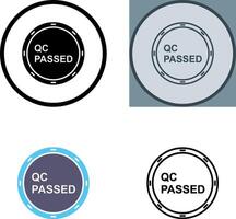 Unique QC Passed Icon Design vector