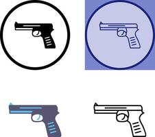 único pistola icono diseño vector