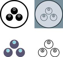Unique Snooker Balls Icon Design vector