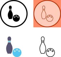 Unique Bowling Icon Design vector