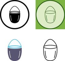 Unique Water Bucket Icon Design vector