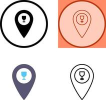 Unique Bar Location Icon Design vector