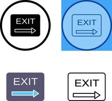 Unique Exit Icon Design vector