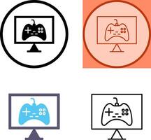 Unique Online Games Icon Design vector