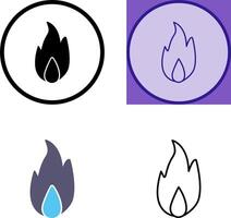 único fuego icono diseño vector