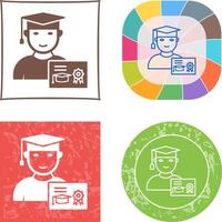 Unique Receiving Degree Icon Design vector