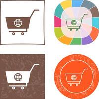 Unique Global Shopping Icon Design vector