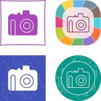 Unique DSLR Camera Icon vector