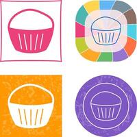 icono de muffin de chocolate vector