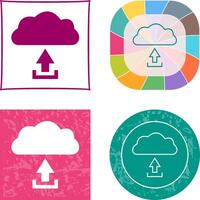 único subir a nube icono diseño vector