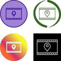 Unique Location Web Advertising Icon Design vector