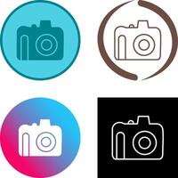 Unique DSLR Camera Icon Design vector