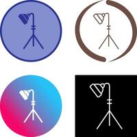 Unique Light Stand Icon Design vector