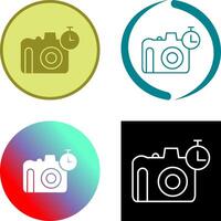 Unique Timer on Camera Icon Design vector