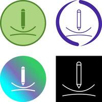 Draw Curve Icon Design vector