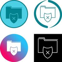 Vulnerable Folder Icon Design vector