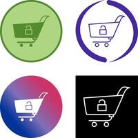 Unique Unlock Cart Icon vector